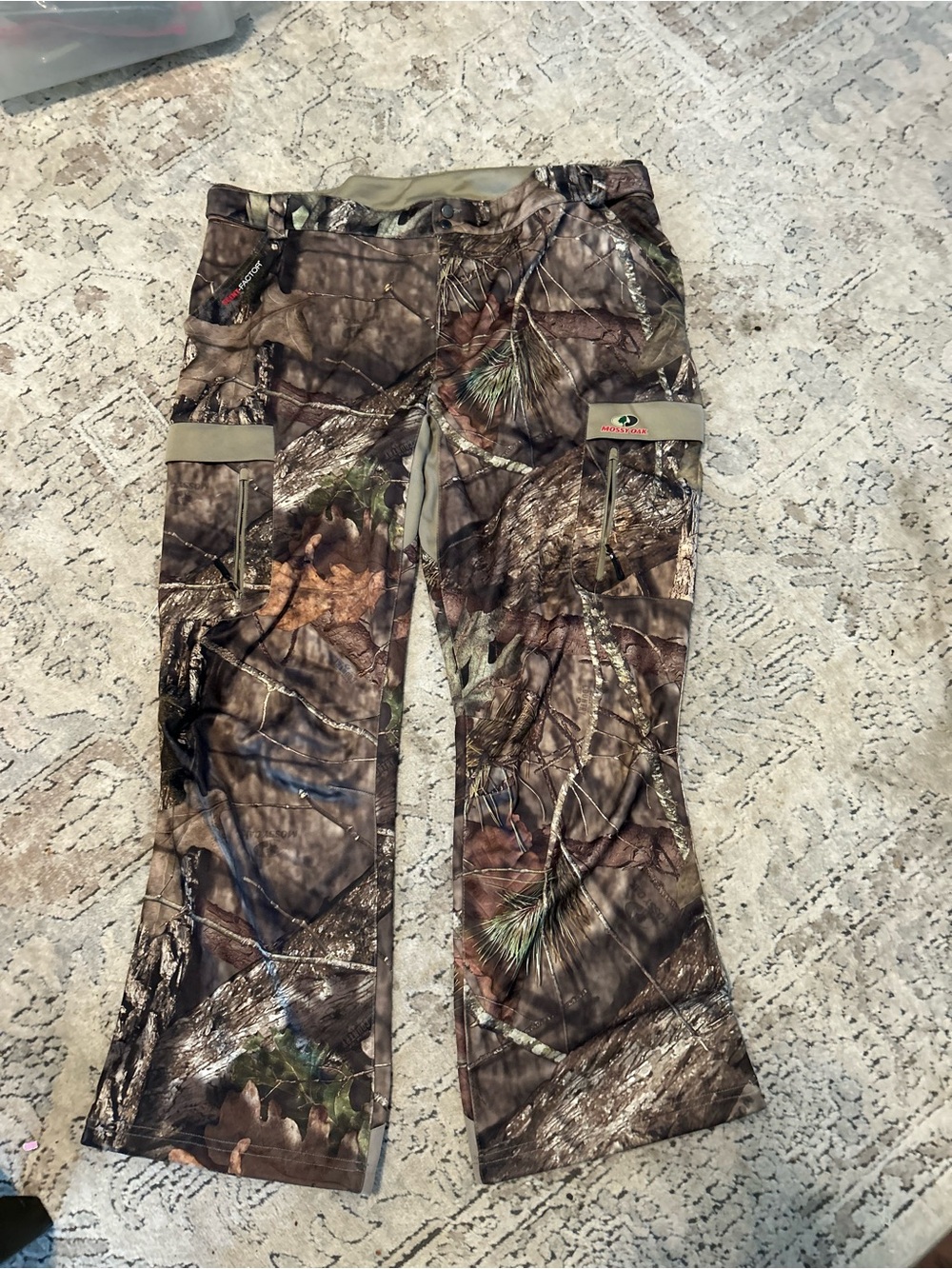 Mossy Oak Men's Camo Boot-Cut Hunting Pants - Brown/Green 2XL  2XG 6 pockets